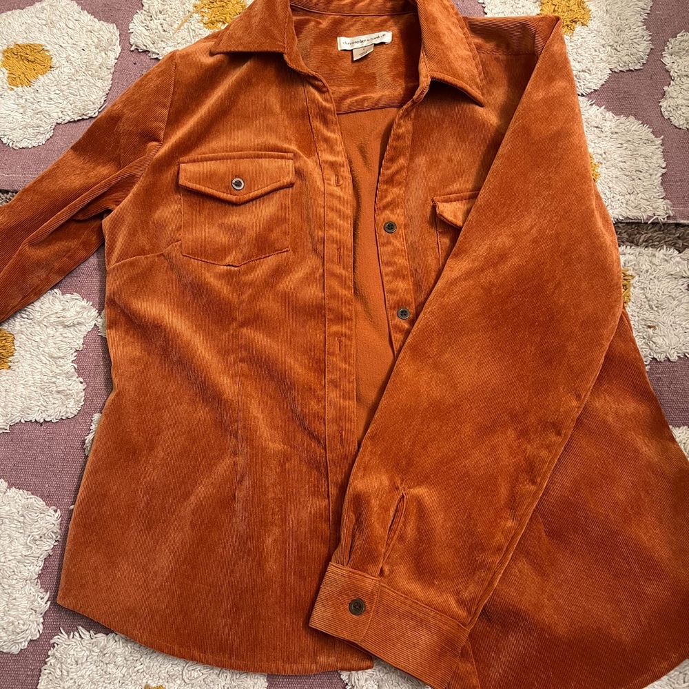 Orange Corduroy Shirt/Jacket